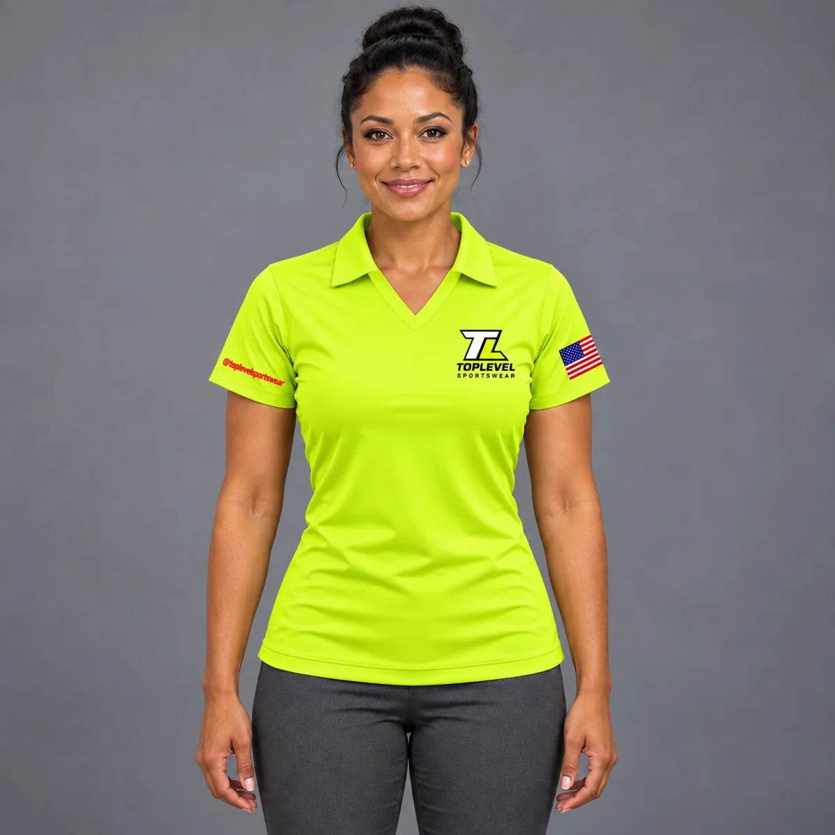 Custom Solid Color Women's Fitted Polo Shirts